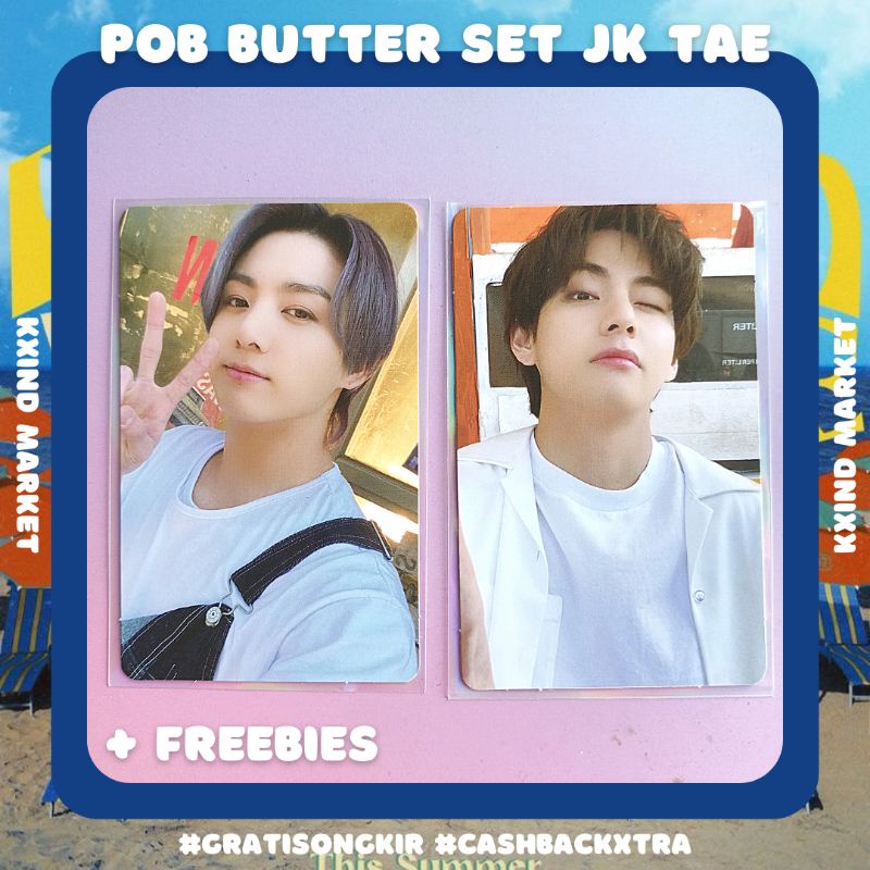 [ SET ] POB Butter Jungkook Taehyung / photocard JK V butter / album butter / album BTS / PC JK tae