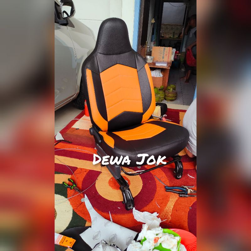 Cover jok mobil Ayla Agya Brio bahan Inova, sarung stir mobil jok mobil motif sofa