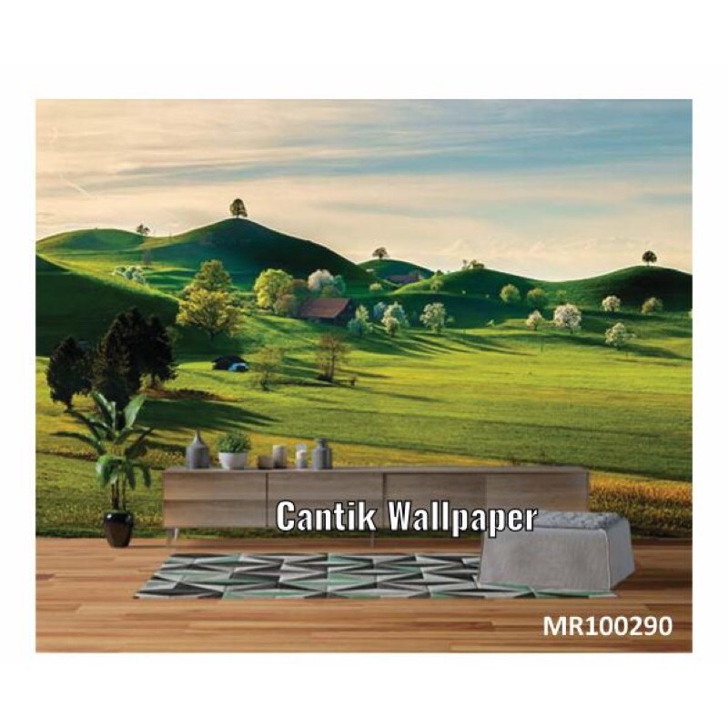 Photowall Mural 3D Dinding Wallpaper Mural Pemandangan Alam Bukit Pegunungan