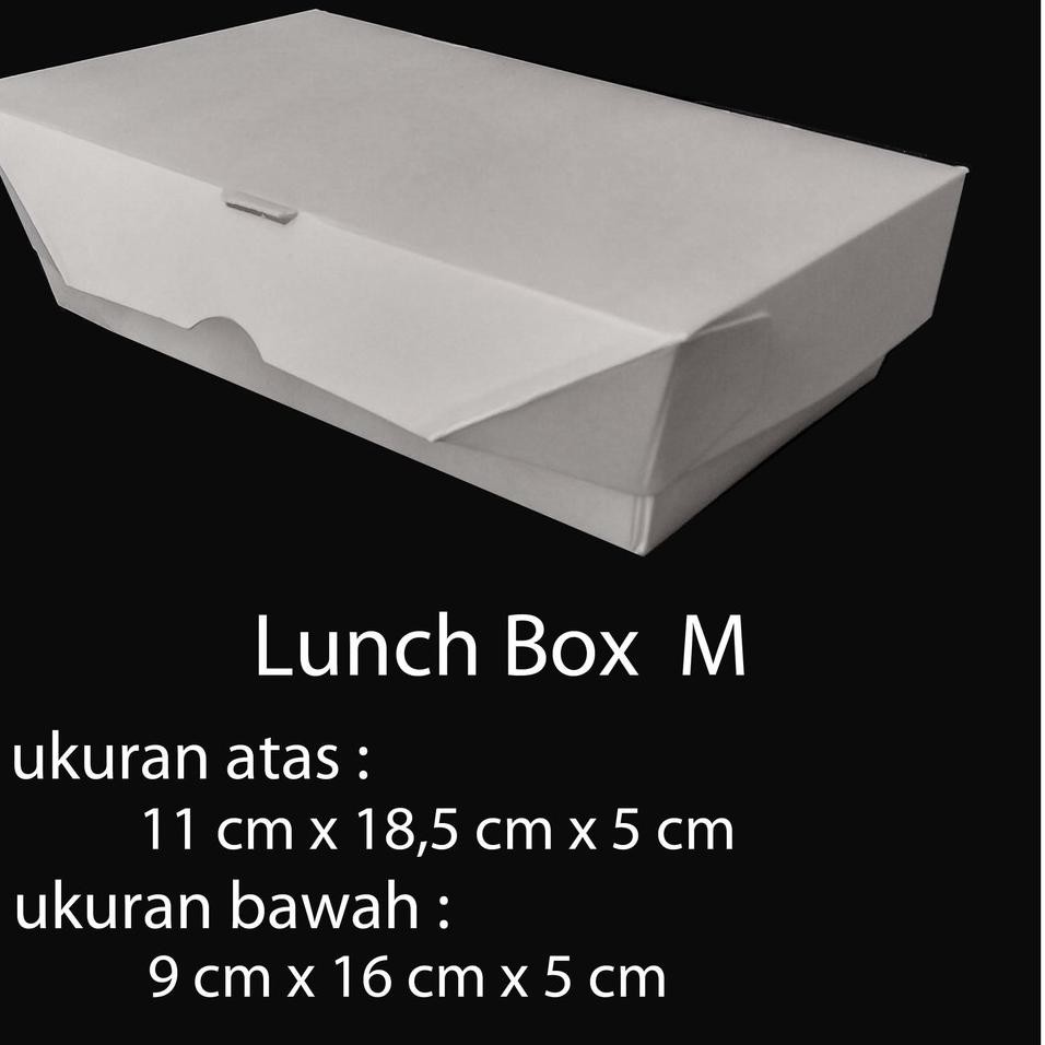 

➸ PAPER BOX LUNCH UKURAN M / PAPER BOX KERTAS / PAPER TAKE AWAY ISI 100 PCS ➤