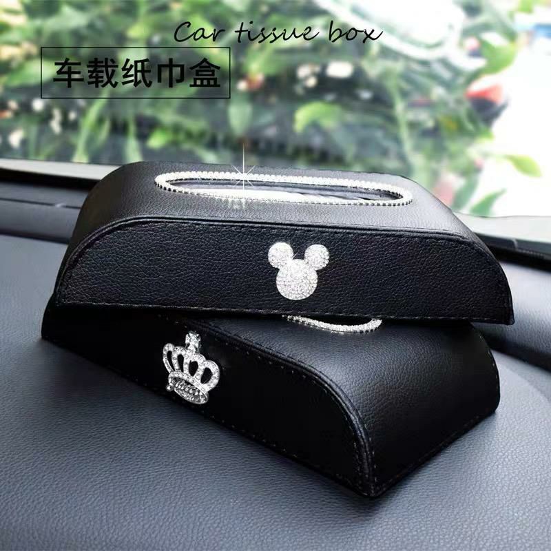 tempat tissue mobil kotak tissue mobil mickey crown Kotak Tisu DAD Falling Star Crystal Full Bling Bling Premium Edition