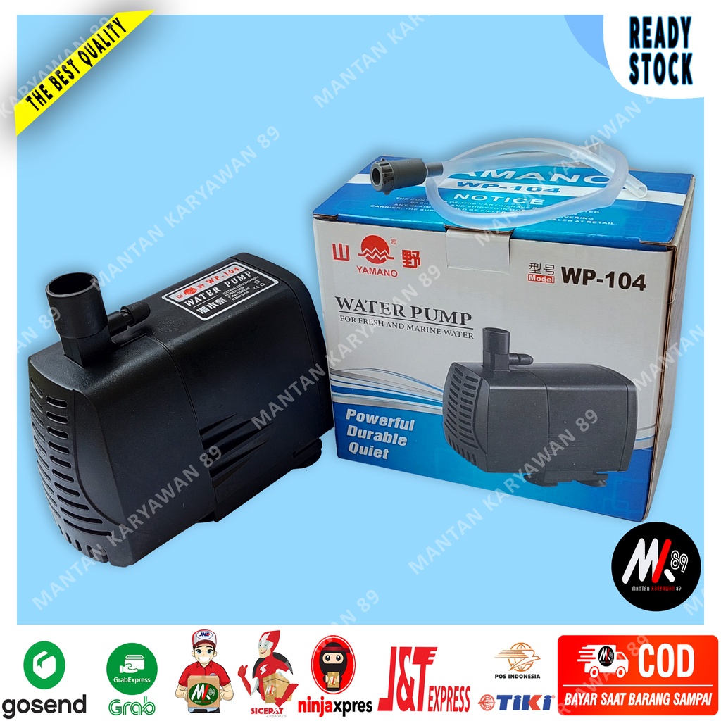 Yamano WP 104 Ori Pompa Kolam Aquarium Hewan Peliharaan Atau Kebutuhan Hidroponik 2000 Liter Perjam 