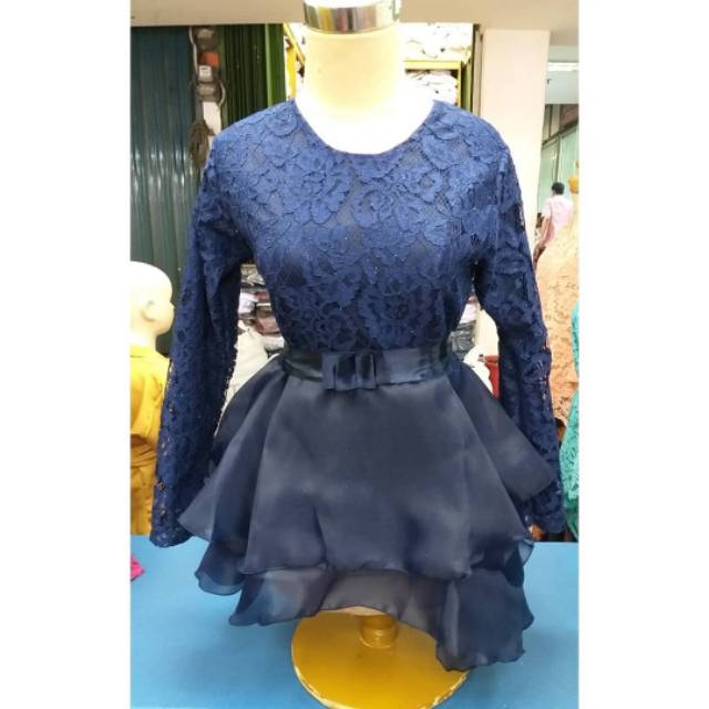 Kebaya brokat organza lengan panjang