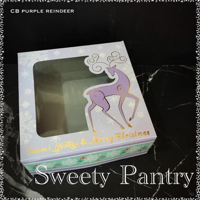 

Dus Kue Box Kue Packaging Kue Natal Type Purple Reindeer _