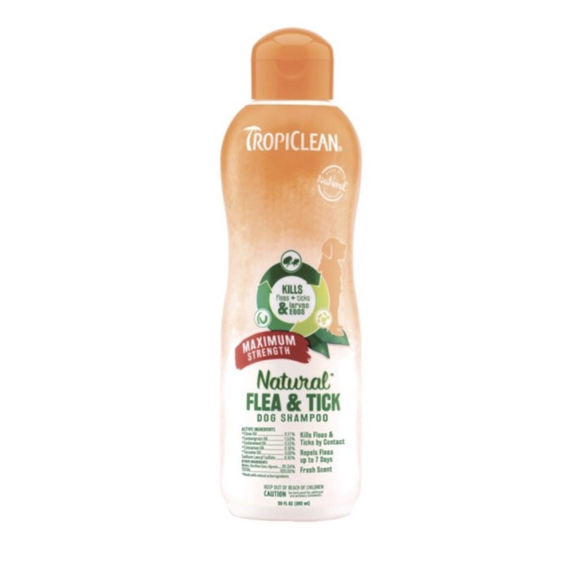 Tropiclean Natural Flea Tick Shampoo 592ml Shopee Indonesia