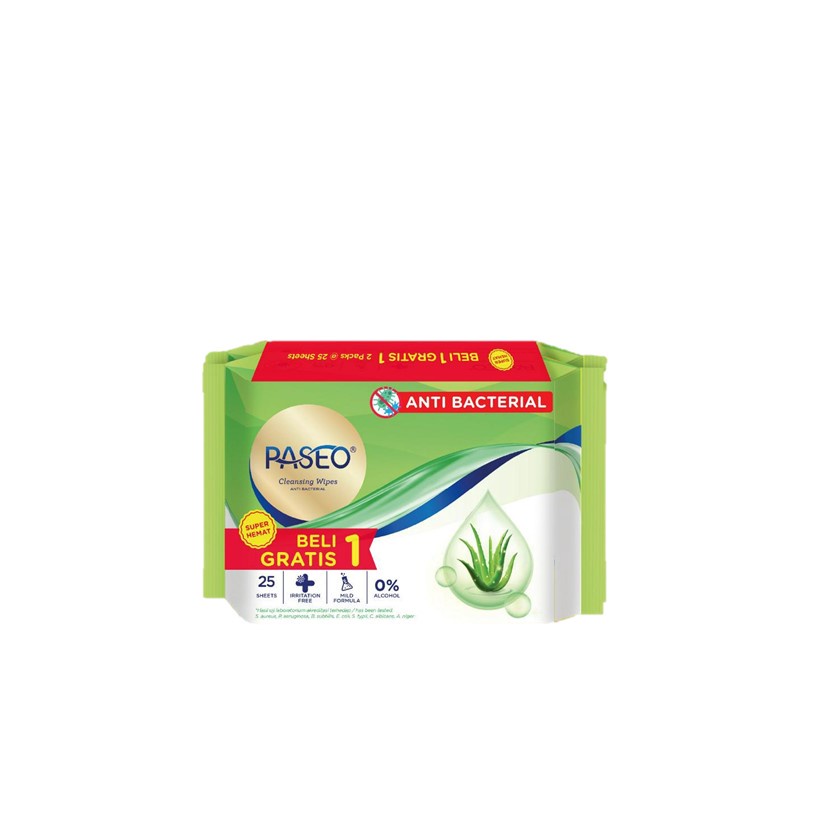 Nice Tissue Wajah Kiloan 900 Gr + Paseo Tissue Basah Anti Bacterial 25 Sheets (Buy 1 Get 1 FREE)