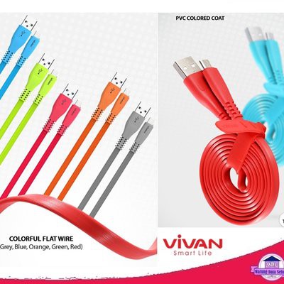 KABEL DATA CHARGER VIVAN CSM100S NEW 1M MICRO USB SUPPORT FAST CHARGING 2.1A FOR ANDROID