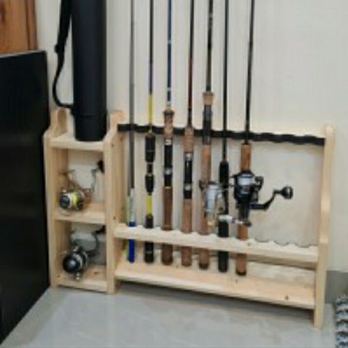 Rak Pancing Dinding Murah / Rak pancing Rak joran + Kotak Serbaguna