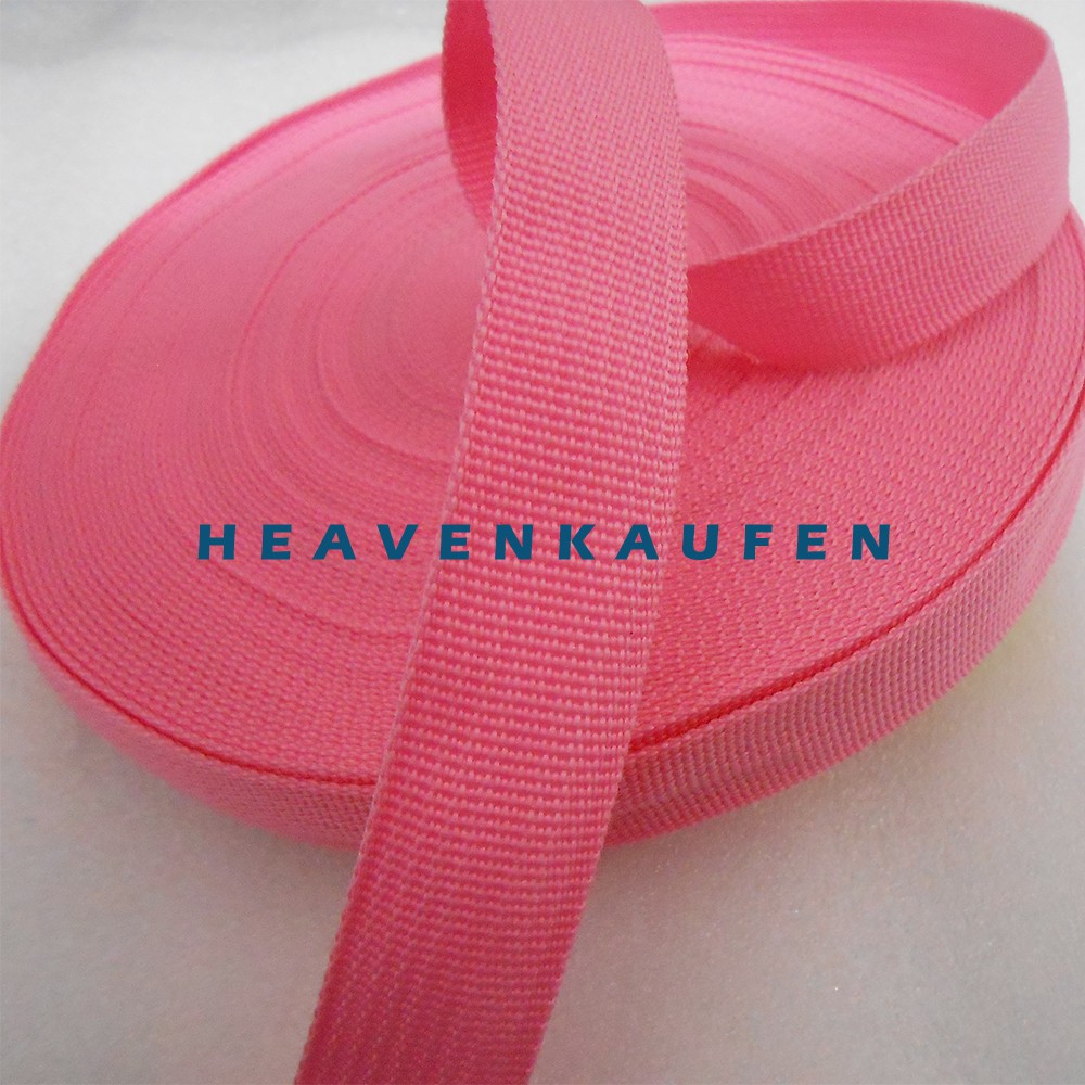 Webbing Tas 2,5 cm Pink / Merah Muda Meteran