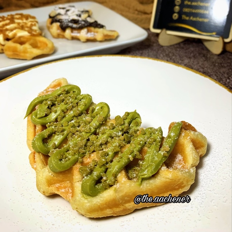 

Croffle (Matcha with Matcha Crumbles)