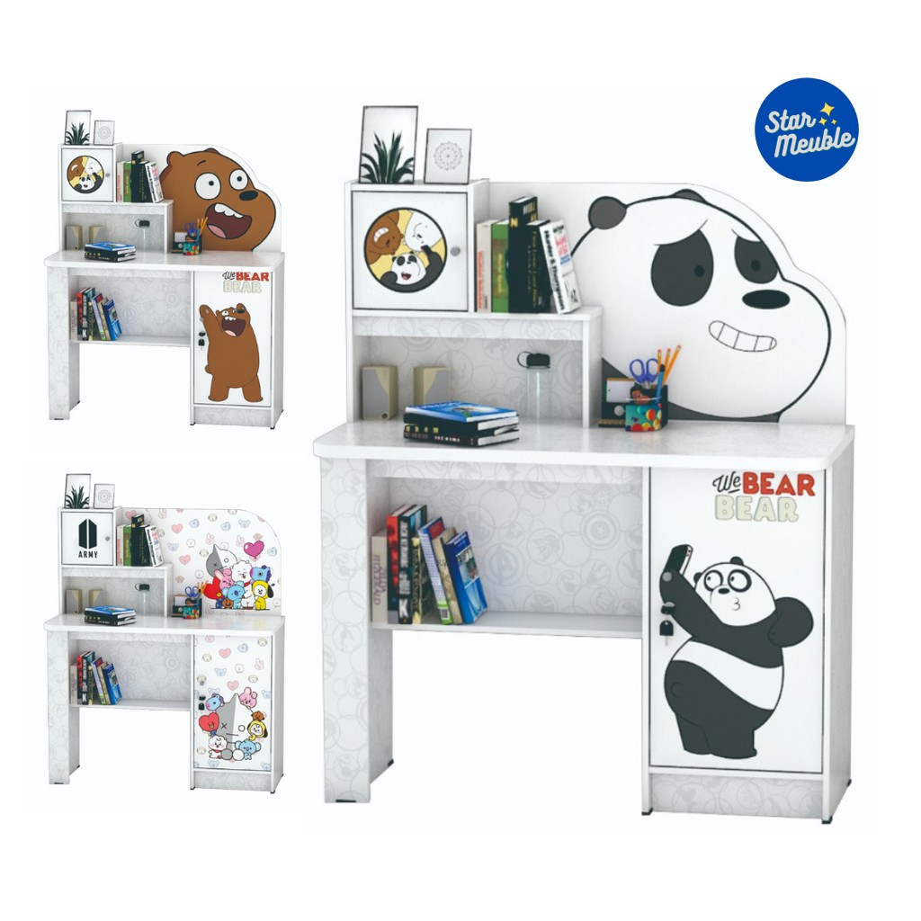 Meja Tulis Meja Belajar Anak Meja Belajar Karakter BT 21/ Bare Bears - Star Meuble Semarang
