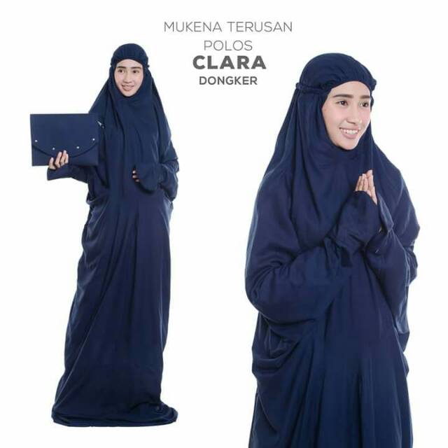 MUKENA TELEKUNG TERUSAN DEWASA KATUN POLOS PREMIUM DONGKER TOSCA PUTIH MAROON