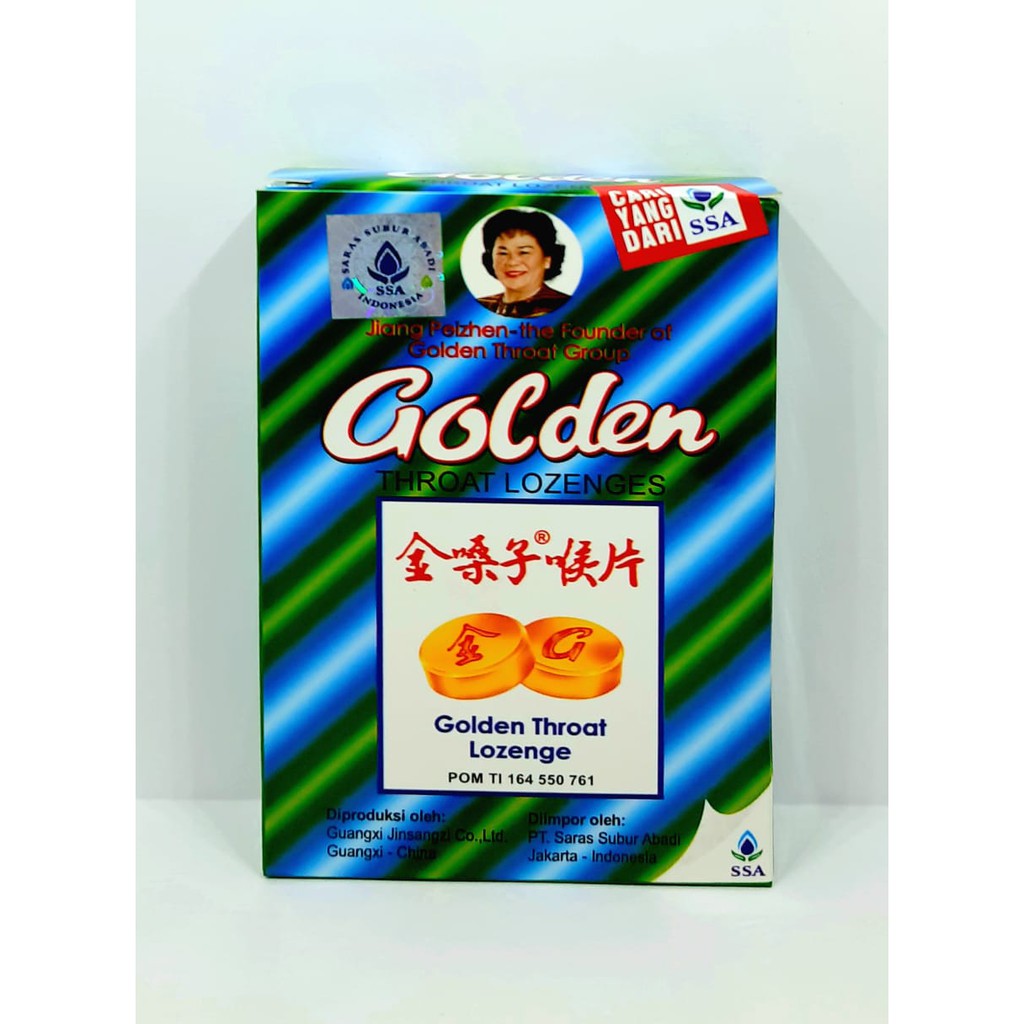 GOLDEN THROAT LOZENGES - permen sakit tenggorokan - panas dalam