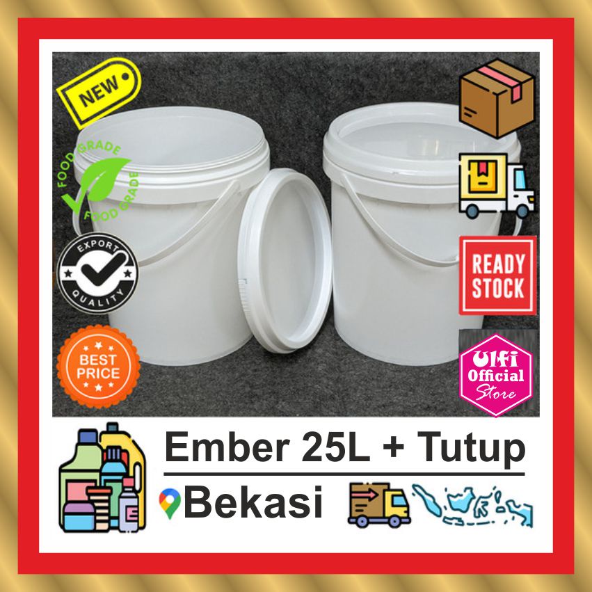 Jual Ember Cat 25 Kg Putih Polos Lengkap Tutup Shopee Indonesia 2102