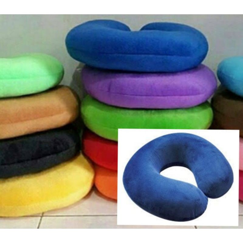 Bantal Leher Polos, Headrest U Polos bahn lembut/halus MURAH