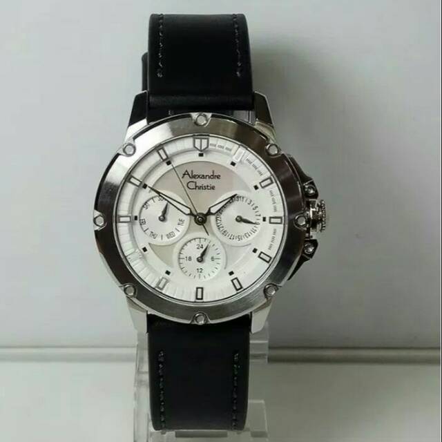 JAM TANGAN CEWEK/WANITA ALEXANDRE  CHRISTIE AC 6416 SILVER WHITE