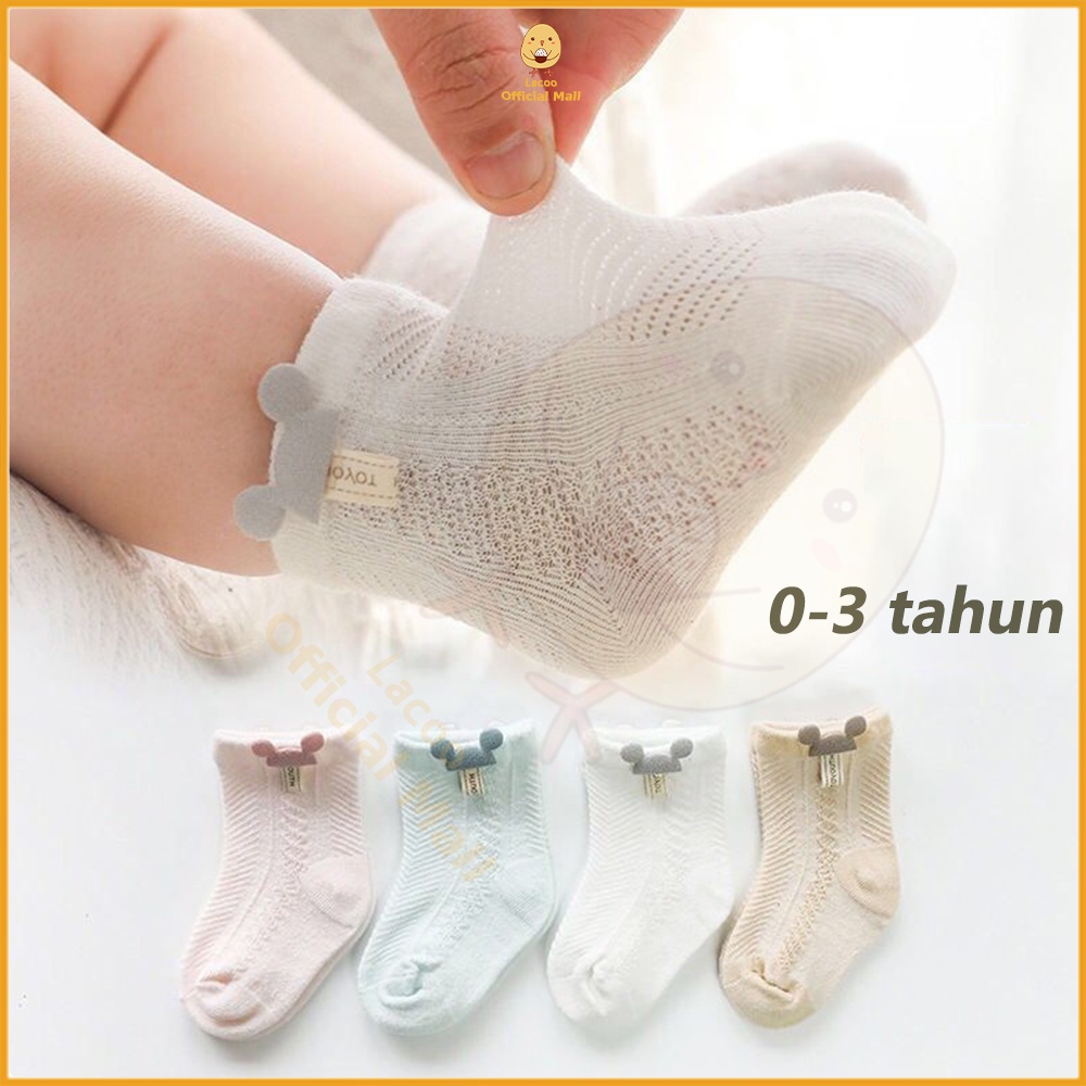 Lacoo Kaos kaki bayi anak anti slip Kaus kaki bayi untuk 0-3 tahun