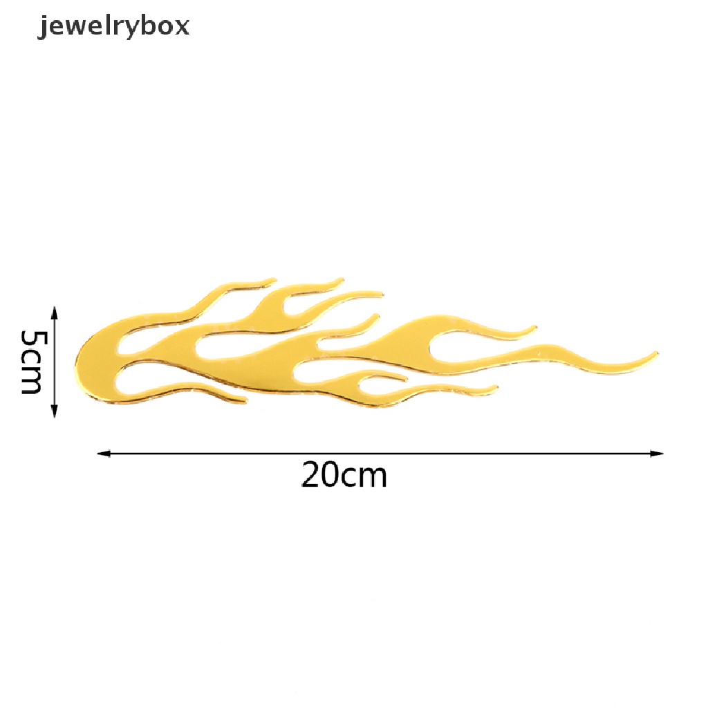(Box) Stiker Vinyl Reflektif Motif Api 3d Ukuran 20x4cm Untuk Mobil / Motor