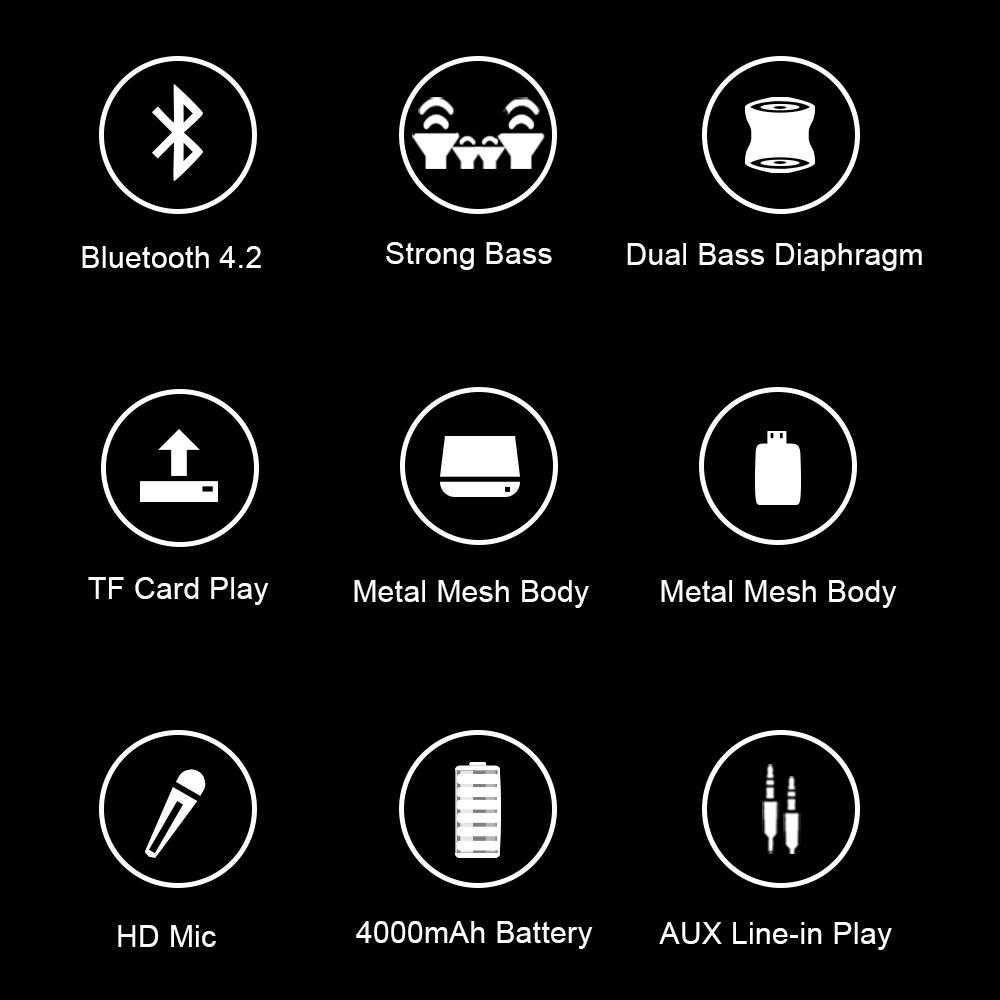 Zealot S16 Bluetooth Speaker Dual Bass dengan Powerbank 4000mAh ( Al-Yusi )