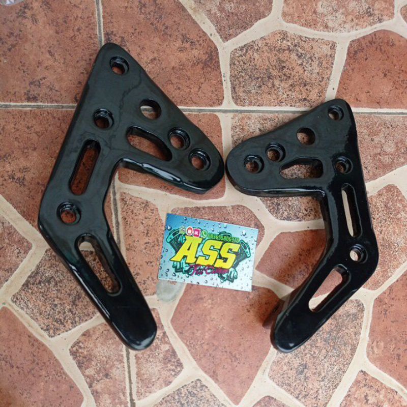 Breket Lampu RX KING Copy Bpro-breket lampu RX king B pro crome poles set kanan kiri terbaik terlaris-Breket coating hitam