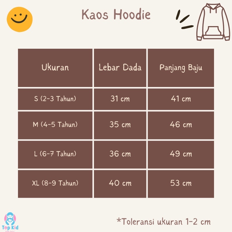 Top Kid Kaos Hoodie Lengan Pendek Anak Laki-Laki 2-9 Tahun 06