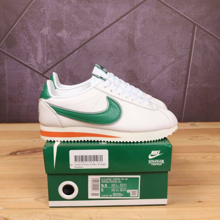 SEPATU NIKE CORTEZ STRANGER THINGS WHITE GREEN