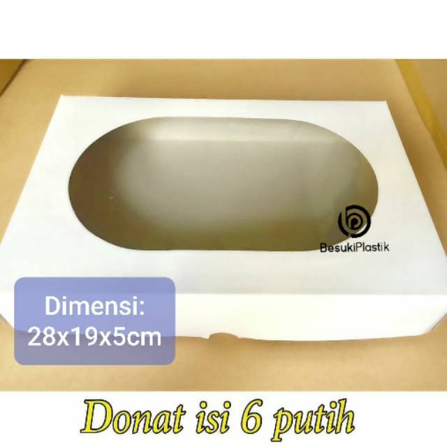 

Dus Donut PUTIH Oval Isi 6 Tutup Oval / Dus 6 Donut PUTIH / Dus Donut Oval PUTIH