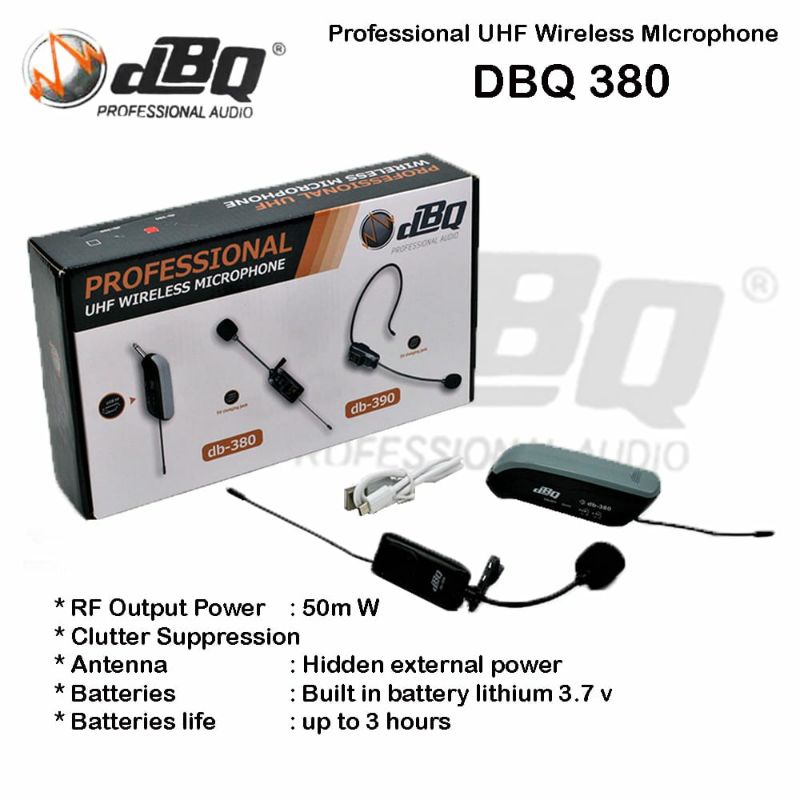 MICROPHONE UHF WIRELESS DBQ 830 mikrofon tanpa kabel