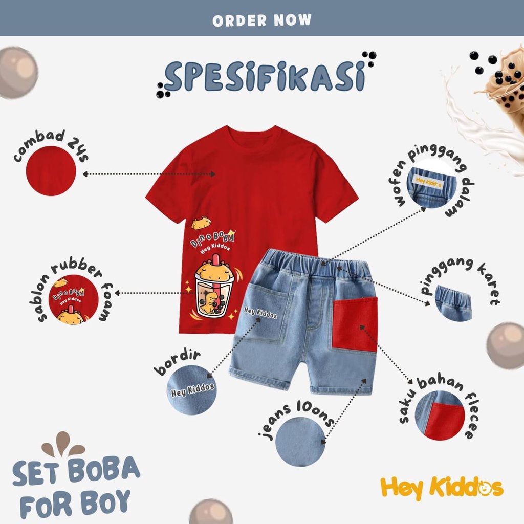 Set Boba Boy by Heykiddos