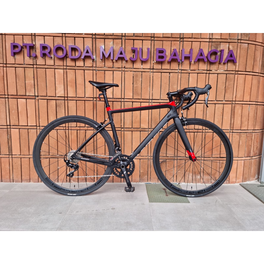 Khusus Gojek/Grab Instan Sepeda Balap Roadbike Element Nerone Full Carbon RD Shimano 105 New 2021 Red Black Garansi Termurah Murah SNI-3