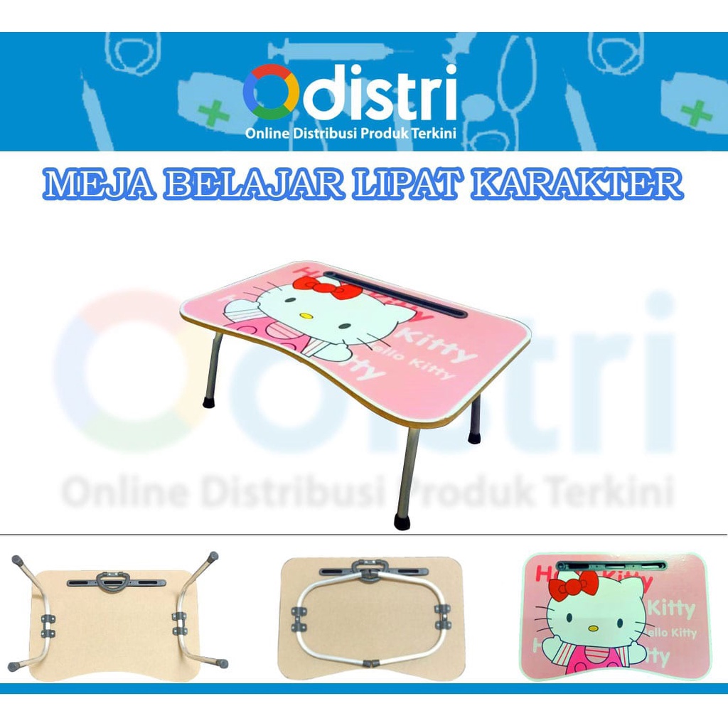 Meja belajar lipat kartun anak / meja laptop anak motif