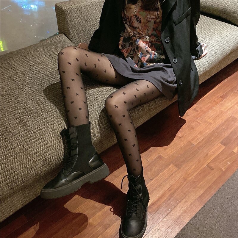 STOKING BROKAT HITAM WANITA STOKING LUCU SEXY ALA KOREA MOTIF PITA IMPOR BERKUALITAS