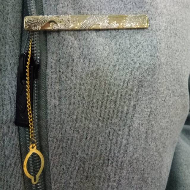 Jepit Dasi Jepitan Dasi Penjepit Dasi Motif Naga Silver berantai PREMIUM