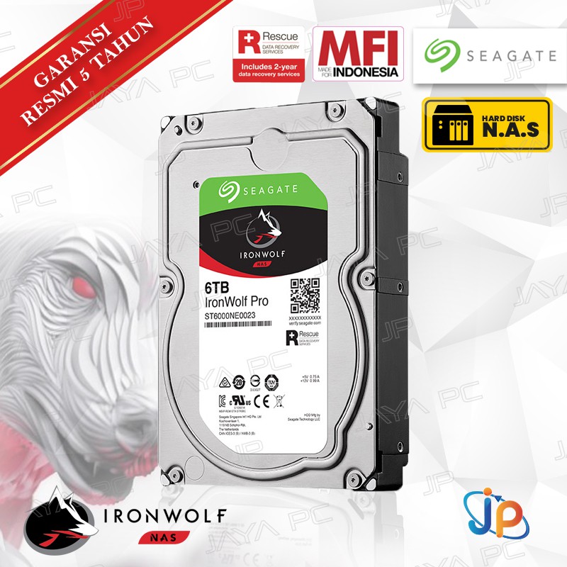 Seagate PC IRONWOLF PRO 6TB 3.5" HDD/ HD/ Hardisk/ Harddisk Internal