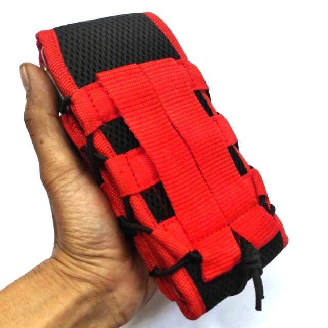 Sarung hp tactical outdoor double 5.5 inch 6.4 inch  merah