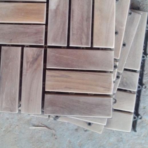 ☏ Decking tile jati mozaik-zigzag ♨