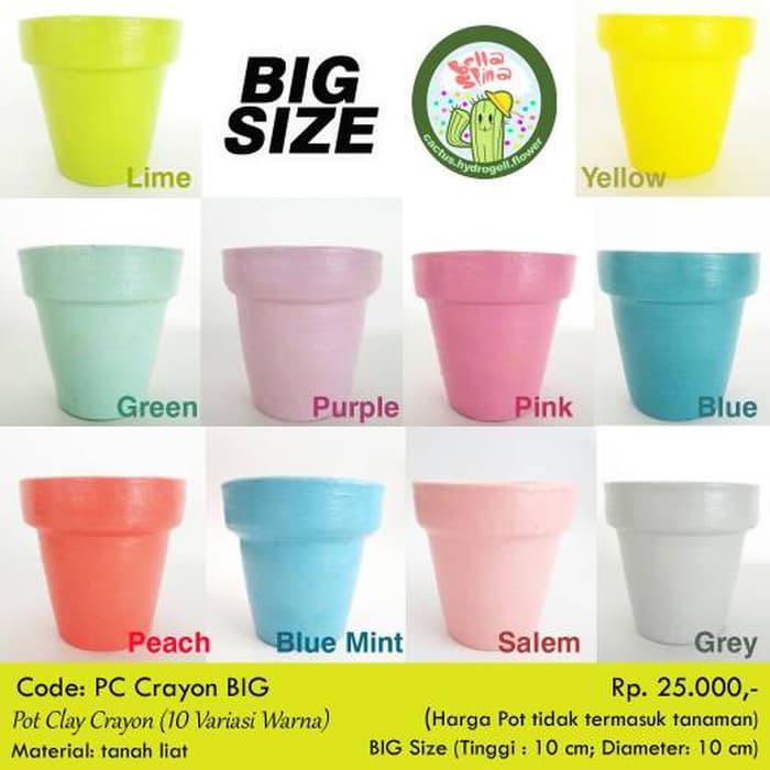 

BIG SIZE POT CANTIK CRAYON HANDMADE