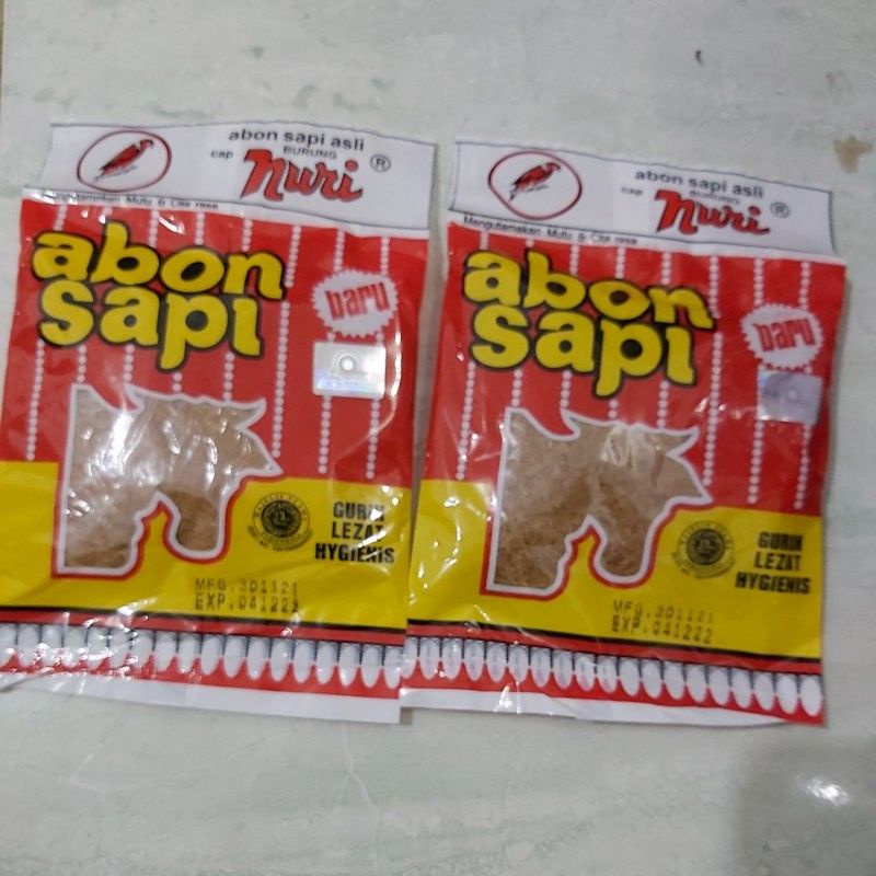 

abon sapi cap Nuri isi 10 bungkus/pack