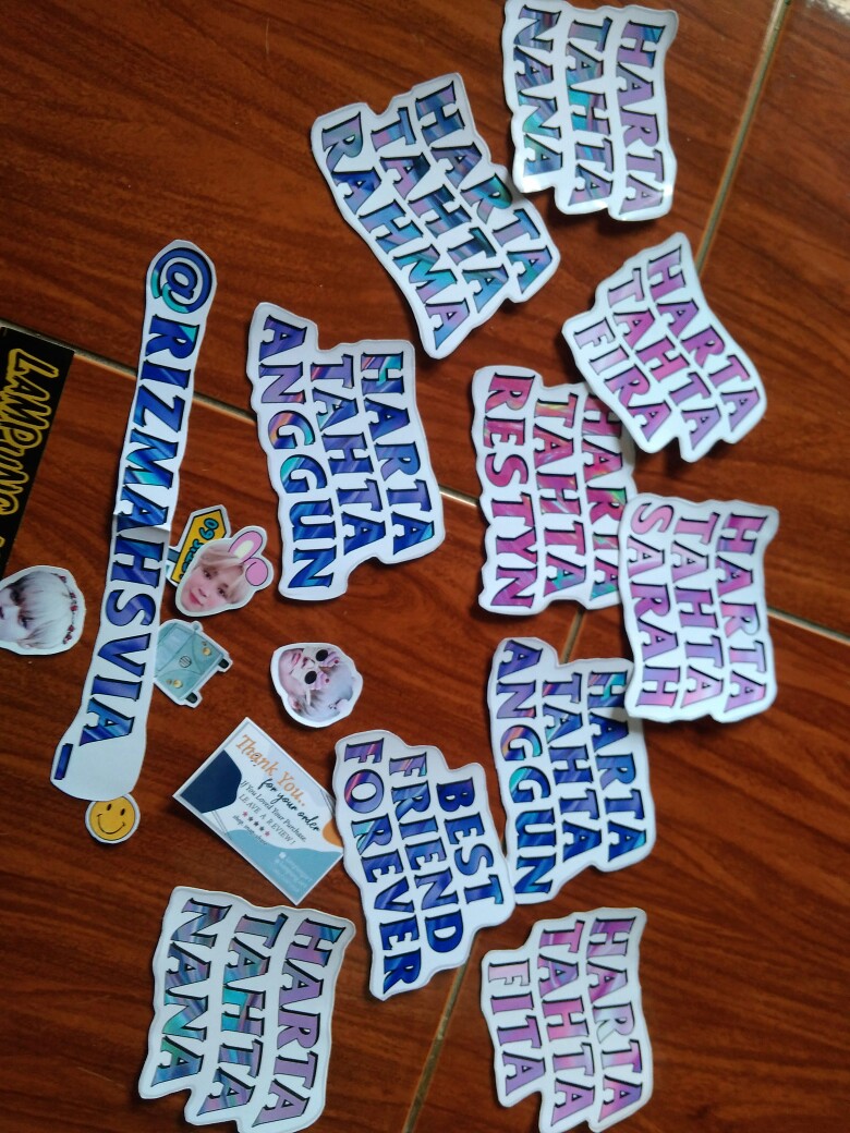 Stiker Harta Tahta Siapa(bisa Custom Bebas Tulisan Apa Saja)