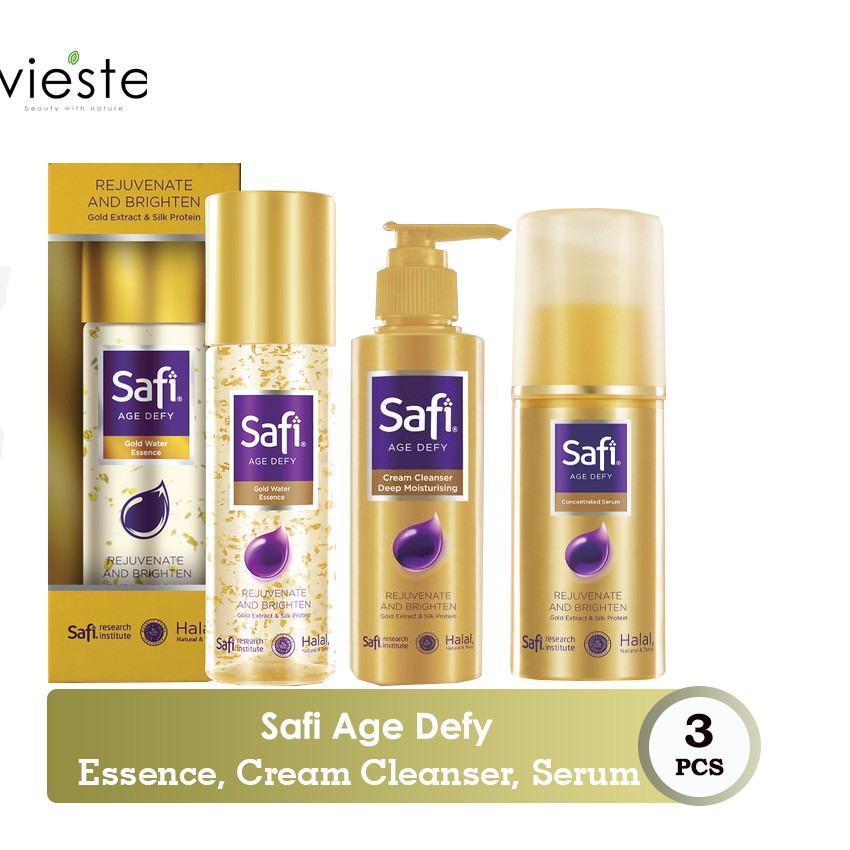 Safi Age Defy Paket Daily Essential - Day Cream Gold Water  & Concentrated Serum