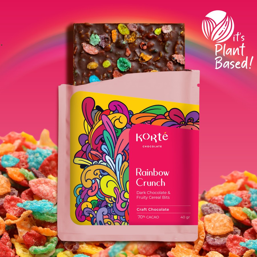 

Korte Chocolate - Rainbow Crunch Chocolate Bar