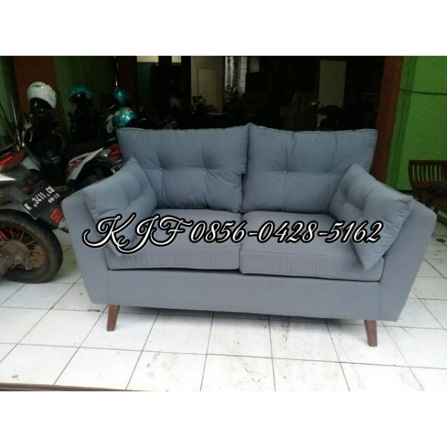 Sofa retro dua dudukan kain fabric SR 10 KJF