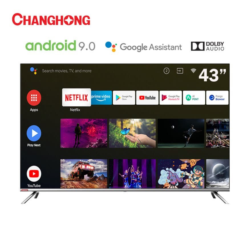 CHANGHONG Android 9.0 Smart LED TV L43H7 - 43 Inch