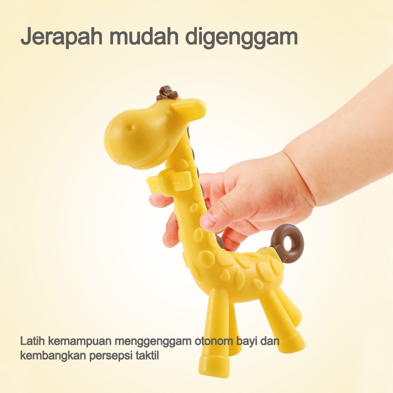 Teether Jerapah/Teether bayi/Teether Gigitan Bayi Giraffe/Jerapah teether  L70