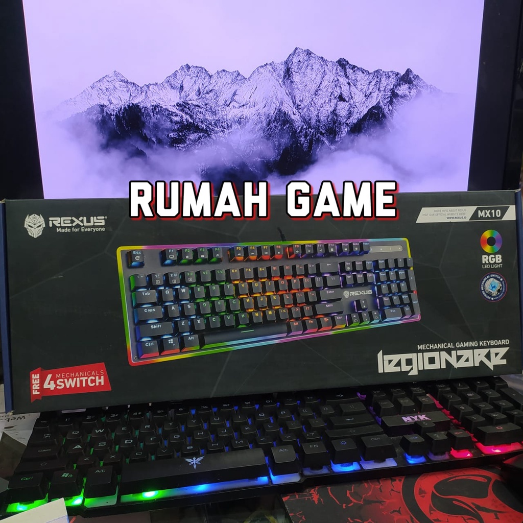 Rexus MX10 Keyboard Gaming Mechanical Rexus Legionare RGB