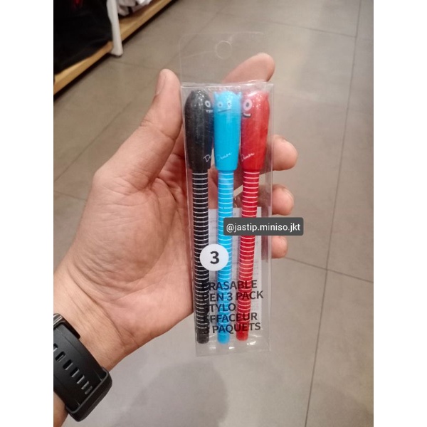 

MINISO Eraseable Pen / Pulpen yg bisa dihapus (isi 3pcs)