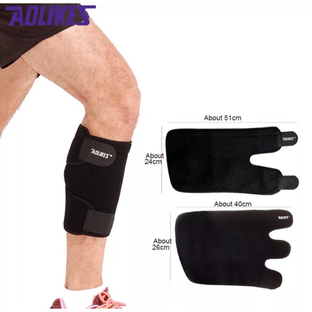 7966 AOLIKES CALF WRAP SUPPORT GUARD PROTECTOR KNEE SLEEVE WRAP PAD