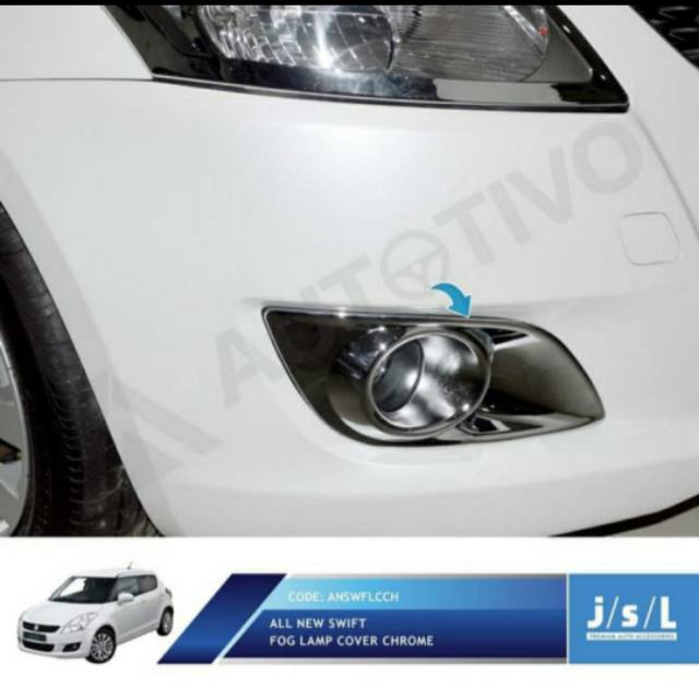 Cover ring foglamp all new Swift chrome jsl
