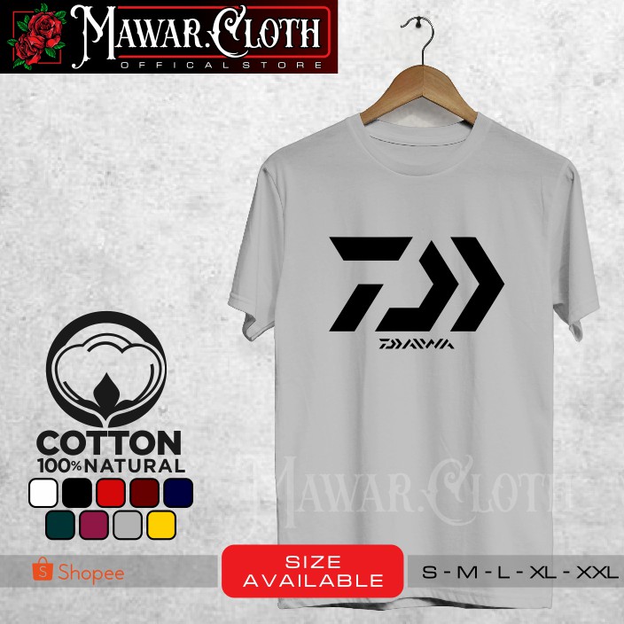 Kaos Baju Mancing DAIWA Logo simple Kaos Mancing Daiwa - Mawar.Cloth