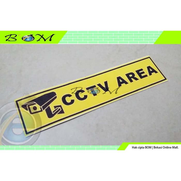 

stiker sticker warning cctv area kuning